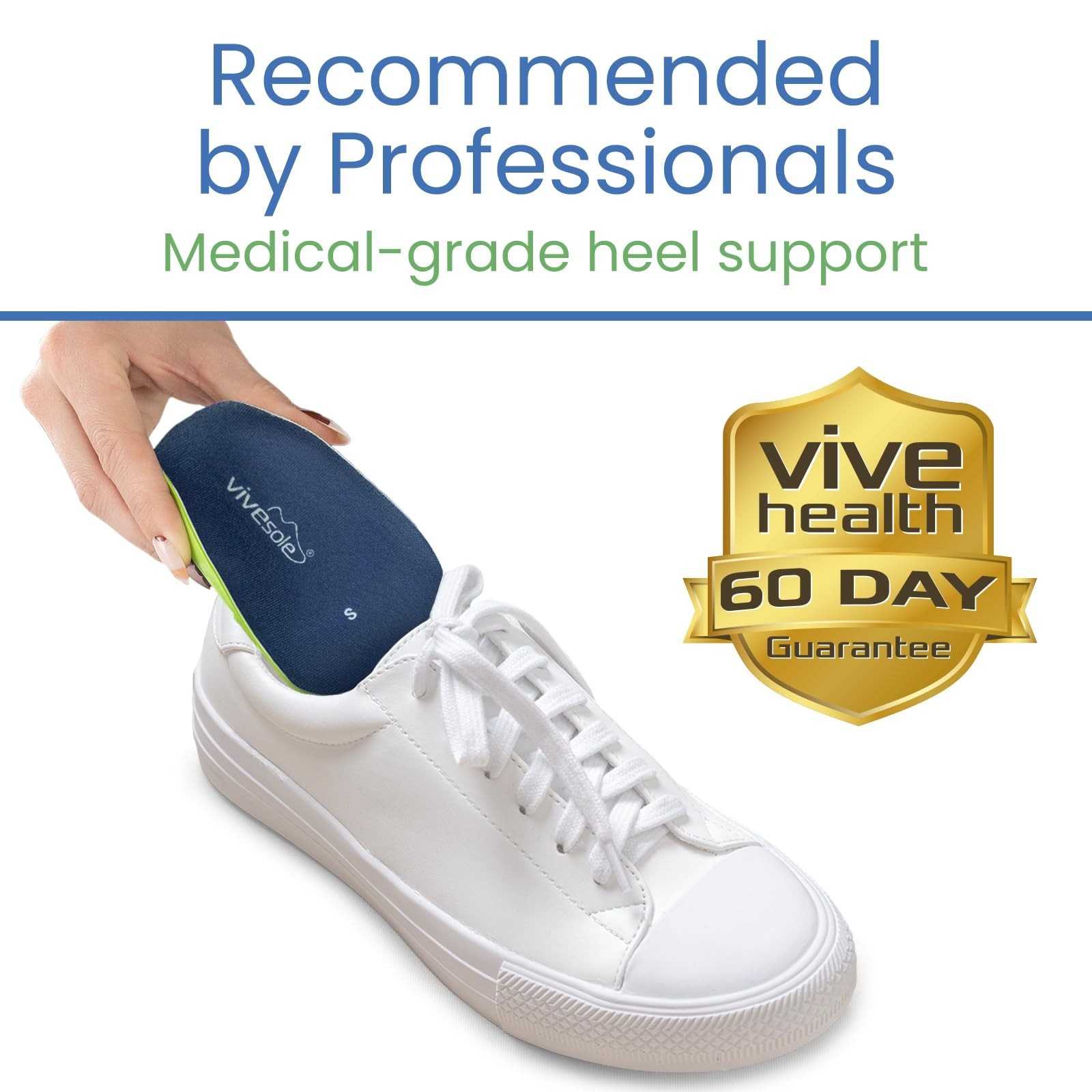 Vive Gel Heel Cups Pair Cushion Inserts Shock Absorbing Pain Relief Men 11-16