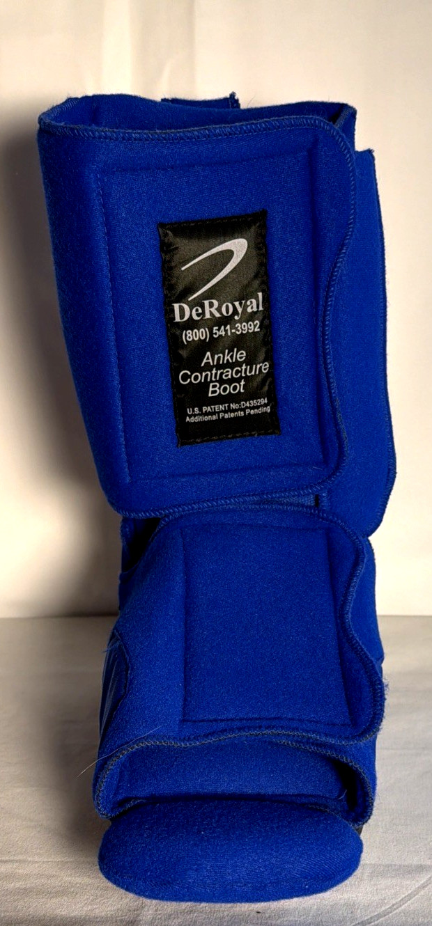 DeRoyal Ankle Contracture Boot VelFoam with Boot Sole Large