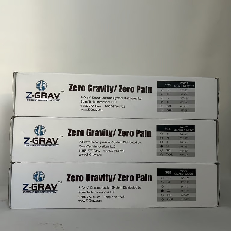 Z-Grav Decompression System Lumbar Back Brace Belt Inflatable Traction Size XL