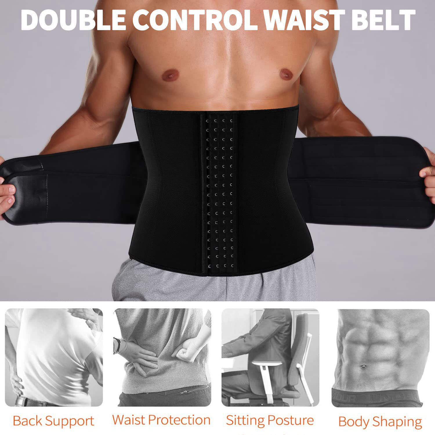 Abdominal Binder – Hernia Back Support Breathable Stomach Slim Compression Belt