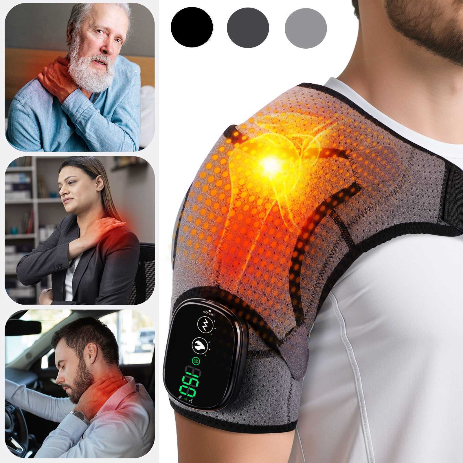 Electric Heated Shoulder Massager with Vibration Massage Brace Joint Pain Relief