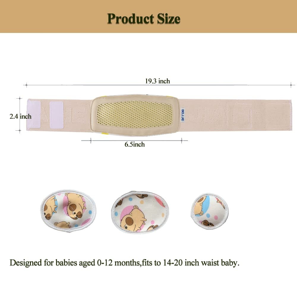 Comfortable Infant Belly Button Band – Adjustable Hernia Support for 15-20 inch