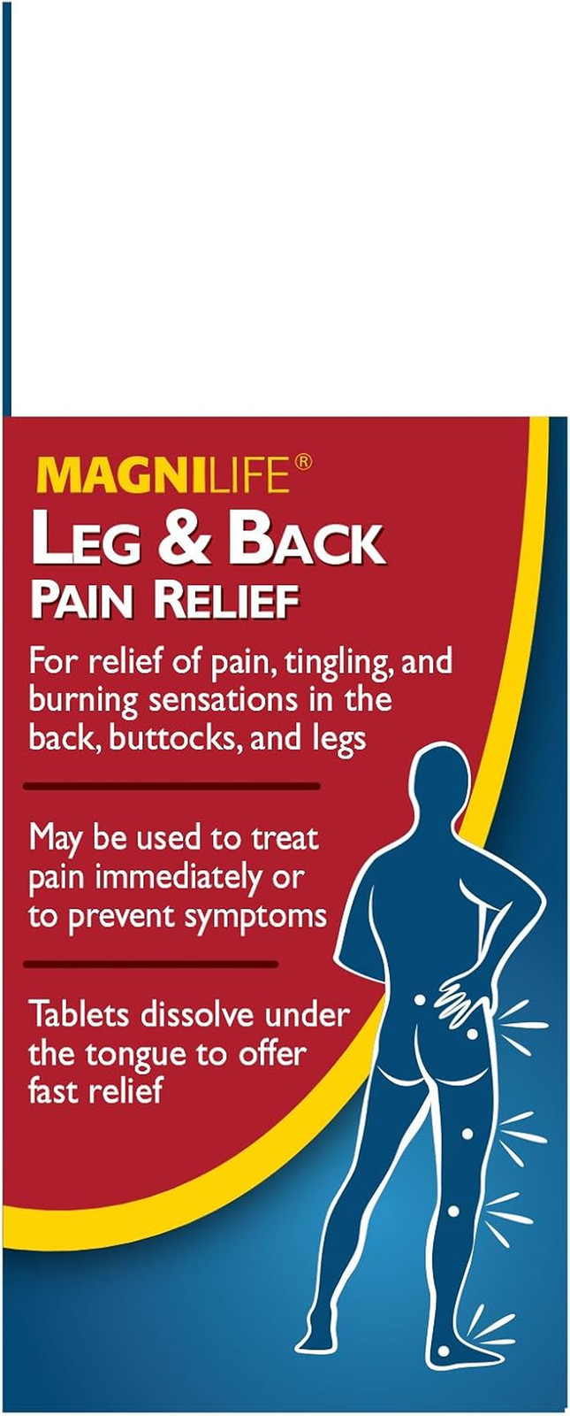 Leg & Back Pain Relief Tablets,125 Ct, Fast-Acting Pain Relief Naturally Soothes