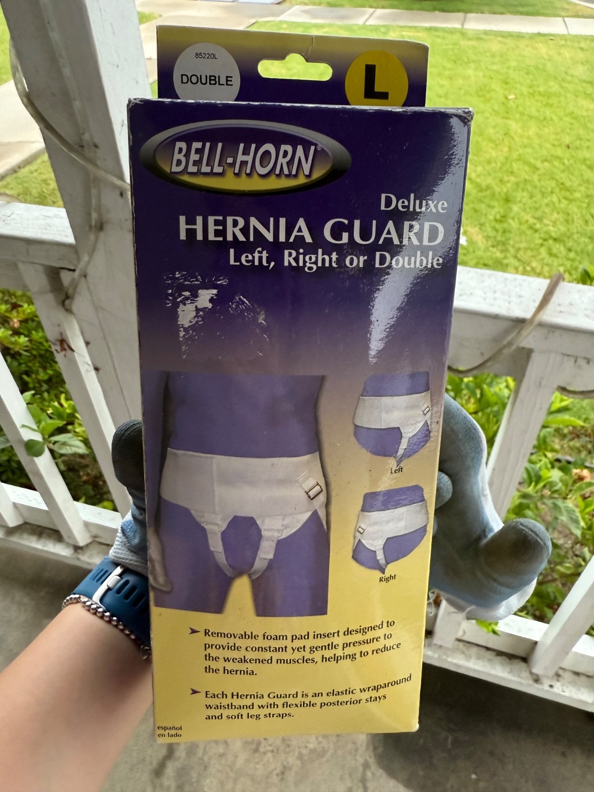 Hernia Double Guard Belt Support Crotch Gradual Pressure Elastic Left Right NEW