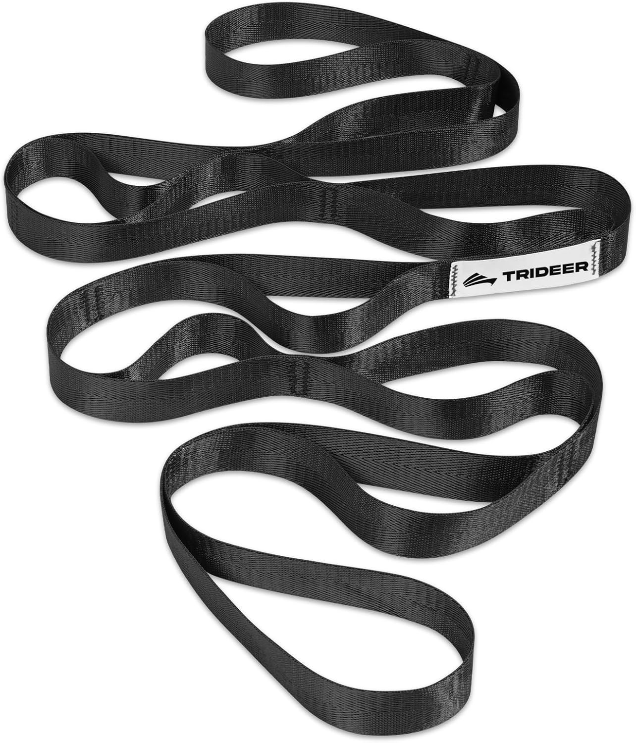 Lightweight 75″ Stretching Strap for Physical Therapy & Yoga Practice – Black