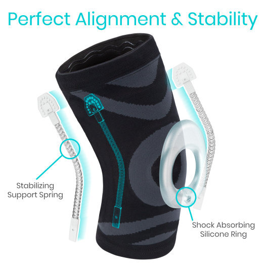 Hospital Grade Stabilizing Knee Sleeve, Promote Knee Recovery Stays