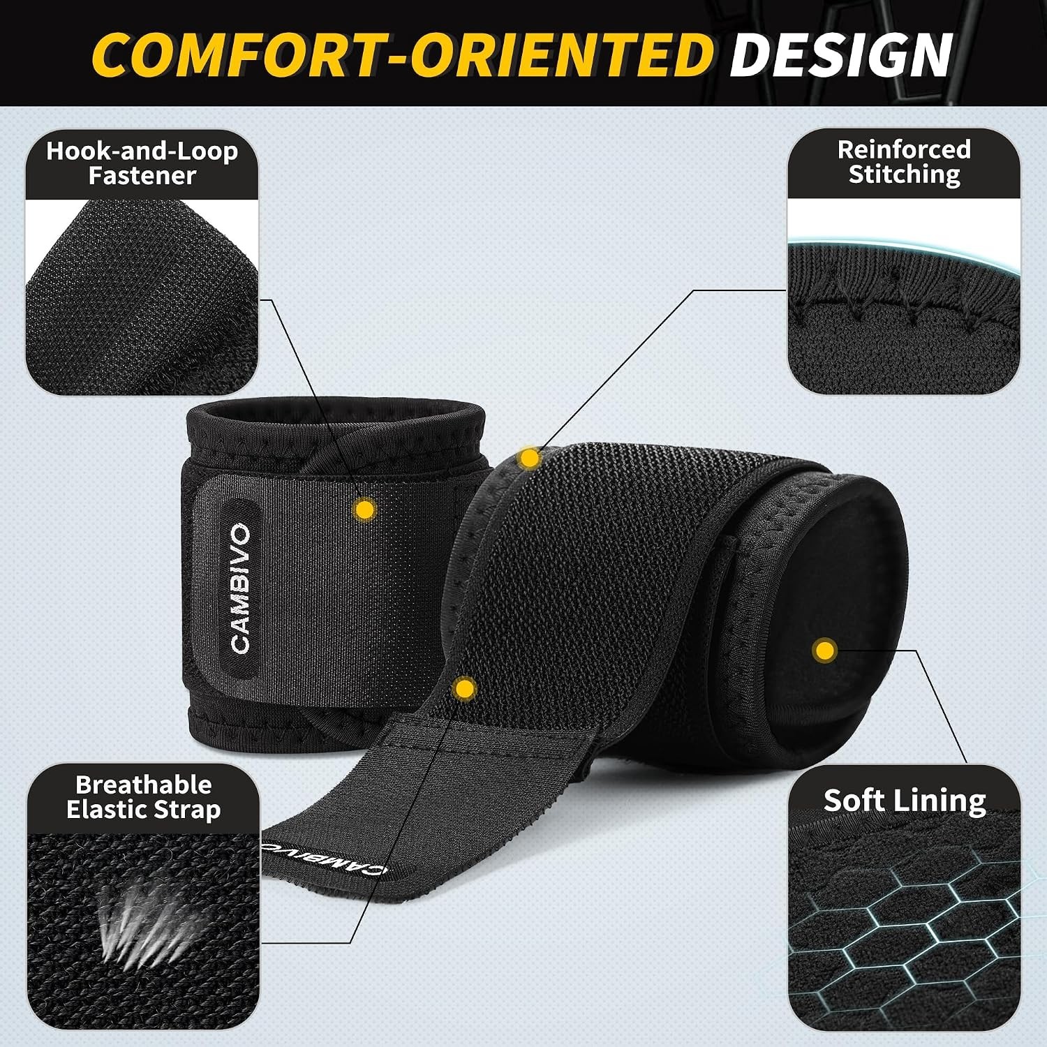 2-Pack Adjustable Wrist Brace for Carpal Tunnel Relief – Both Hands Support