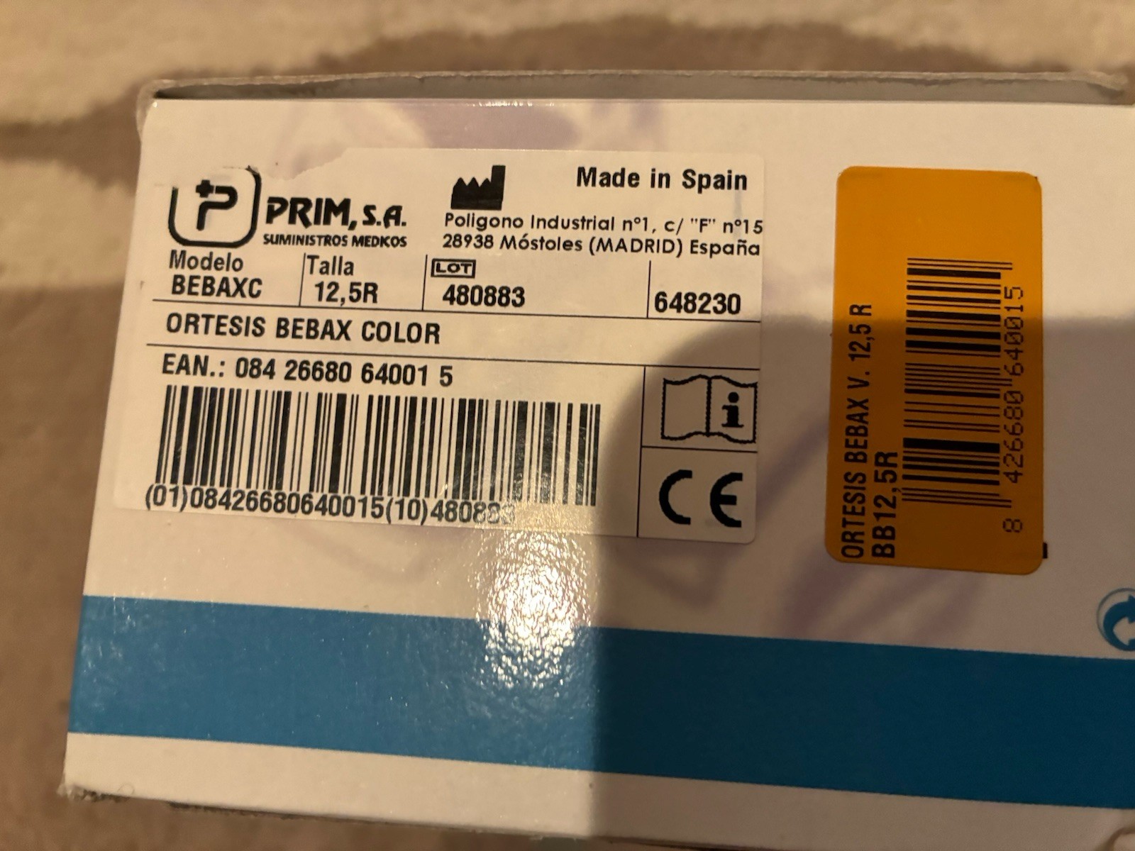 Bebax Orthosis Brand New In The Box 12-1/2 Right