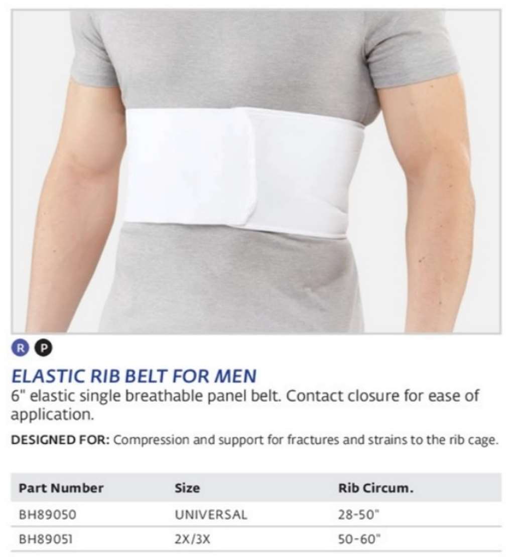 Bell-Horn Elastic Rib Belt For Men Universal – Support for Fracture and Strains