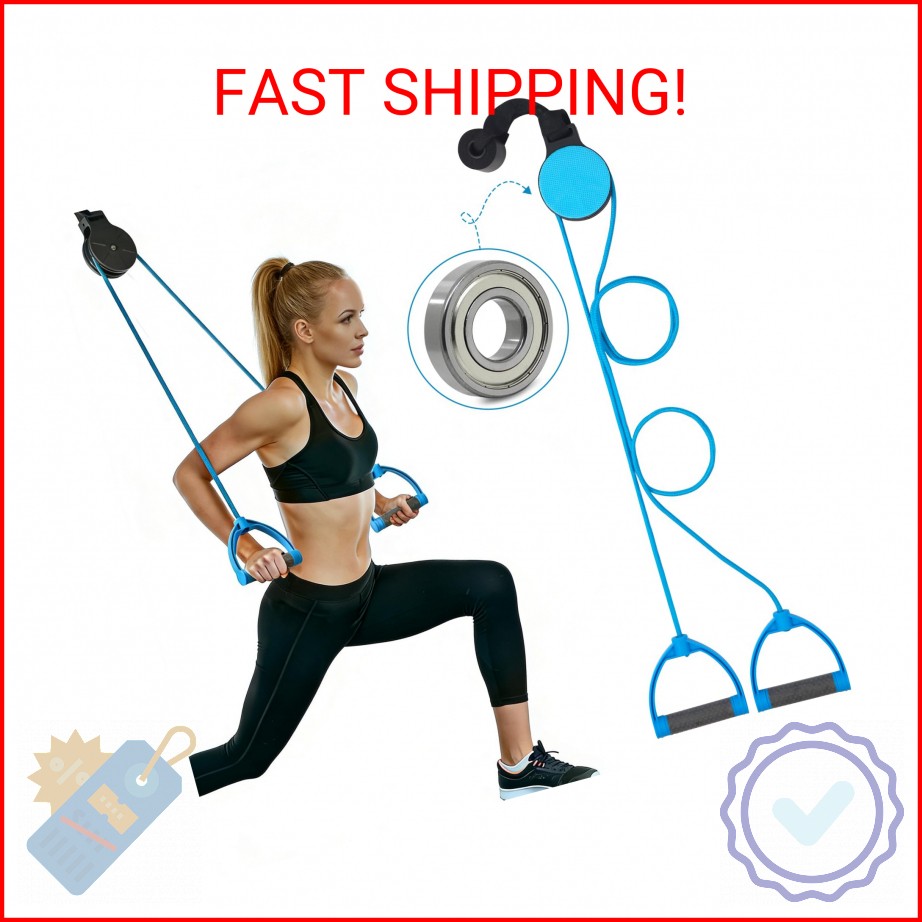 Shoulder Pulley for Physical Therapy, Quiet & Noiseless Over Door Shoulder Rehab