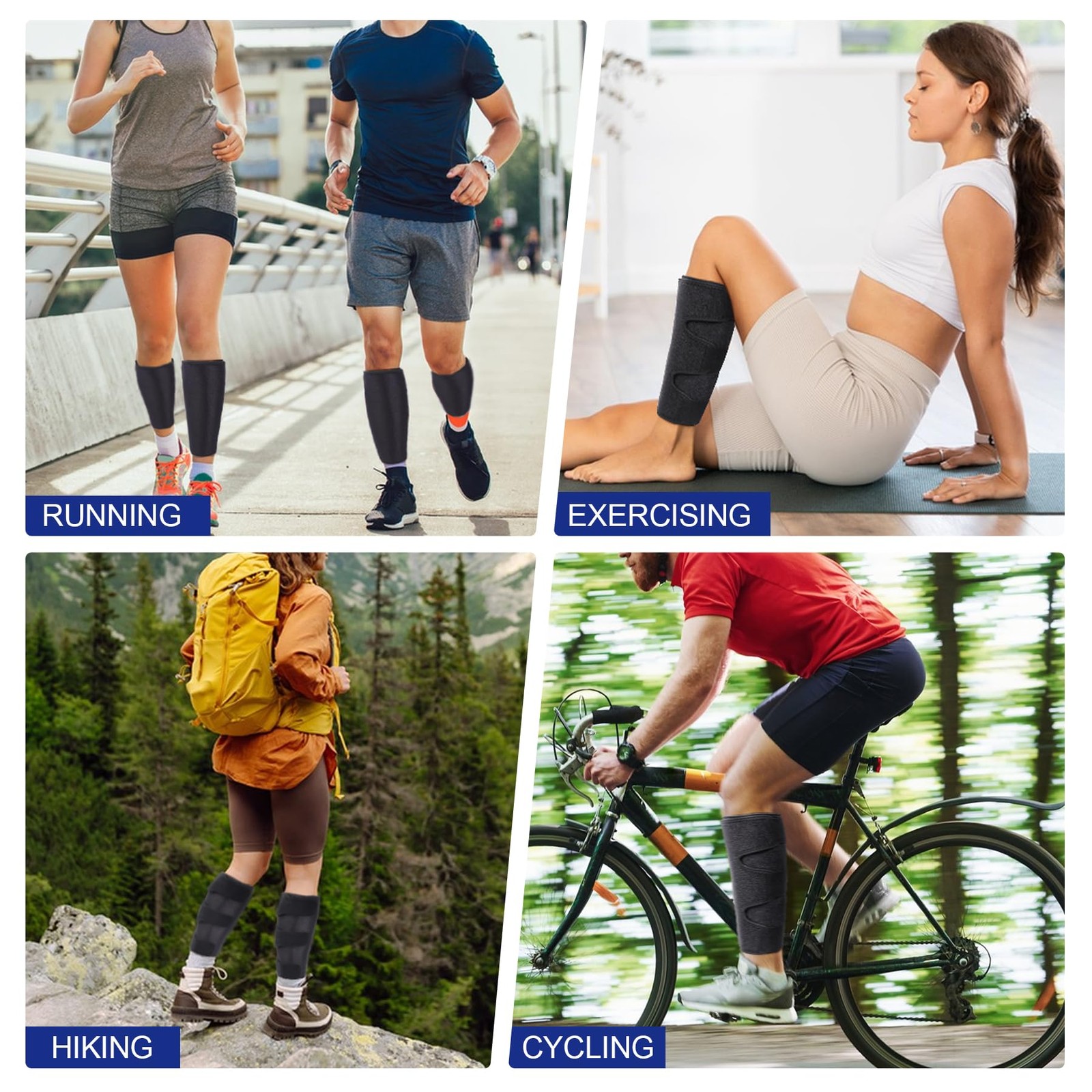 Neoprene Calf Compression Brace, Adjustable Wrap for Muscle Strain, Shin Spli…