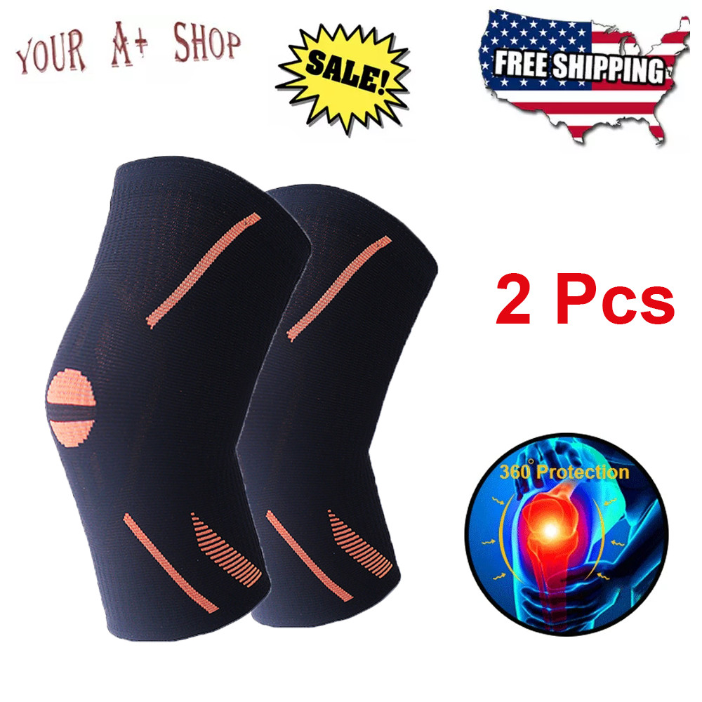 Knee Brace Compression Sleeve Support Sport Joint Arthritis Knee Stabilizer New