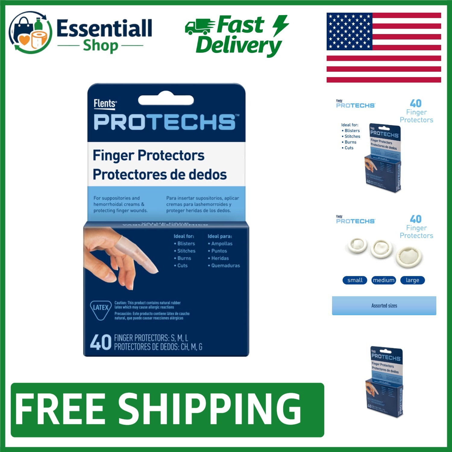 Durable Protechs Finger Cots – Assorted Sizes to Shield Your Hands from Injuries
