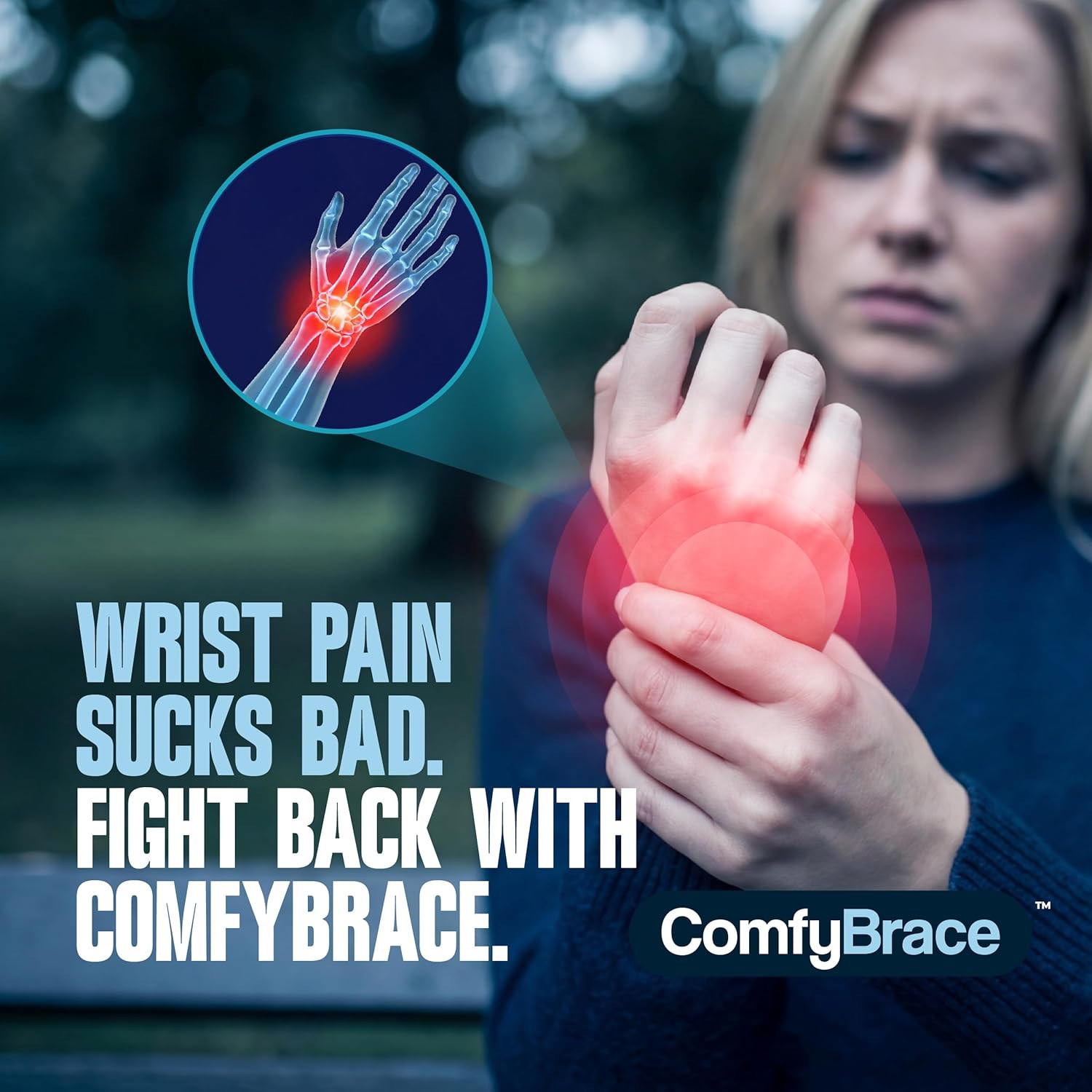 Comfybrace 2 PACK Nighttime Pain Relief Wrist Brace for Carpal Tunnel, Tendoniti