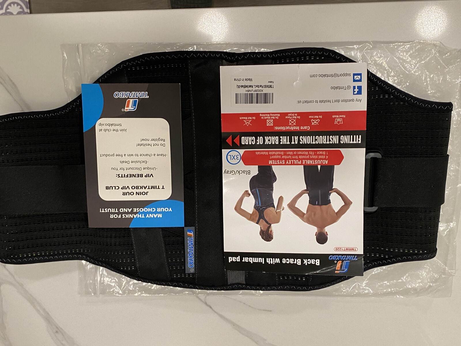 New Timtakbo 3XL Lower Back Brace/ Support Waist Belt Men/Women Pain Relief