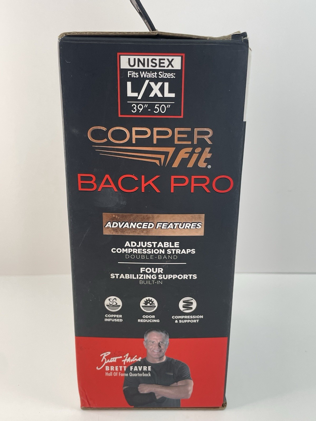 Back Belt Copper fit Back Pro Compression Support Adjustable Strap L/XL 39″- 50″