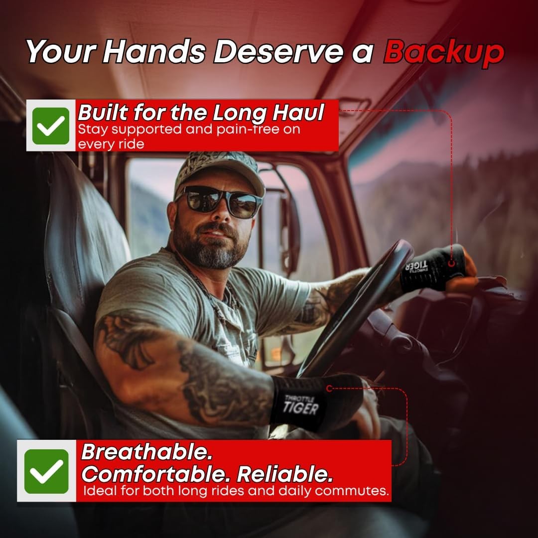 – Motorcycle Wrist Brace Adjustable Wrist Wraps for Bikers, Wrist Reduces Han…
