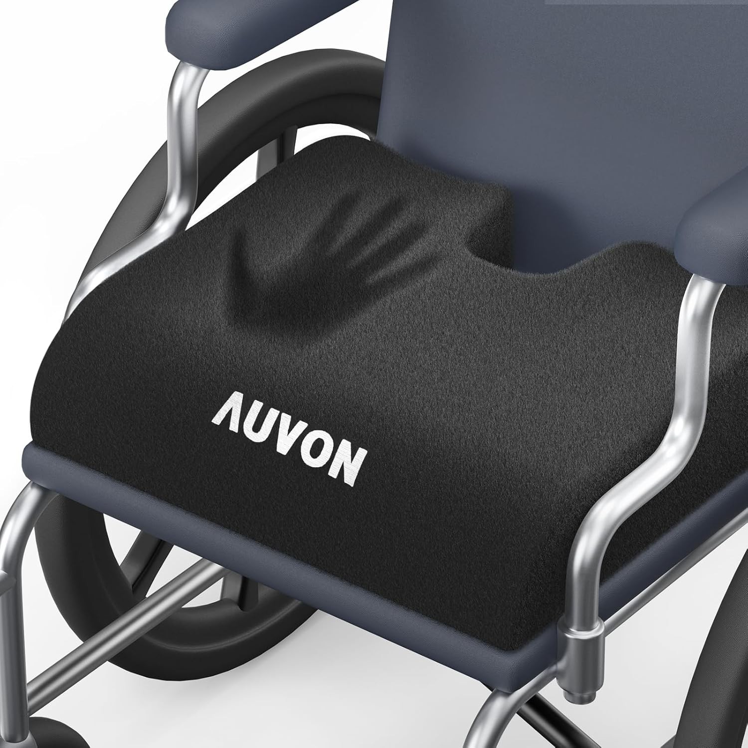 AUVON Wheelchair Seat Cushions (18″x16″x3″) for M (18x16x3in), Black