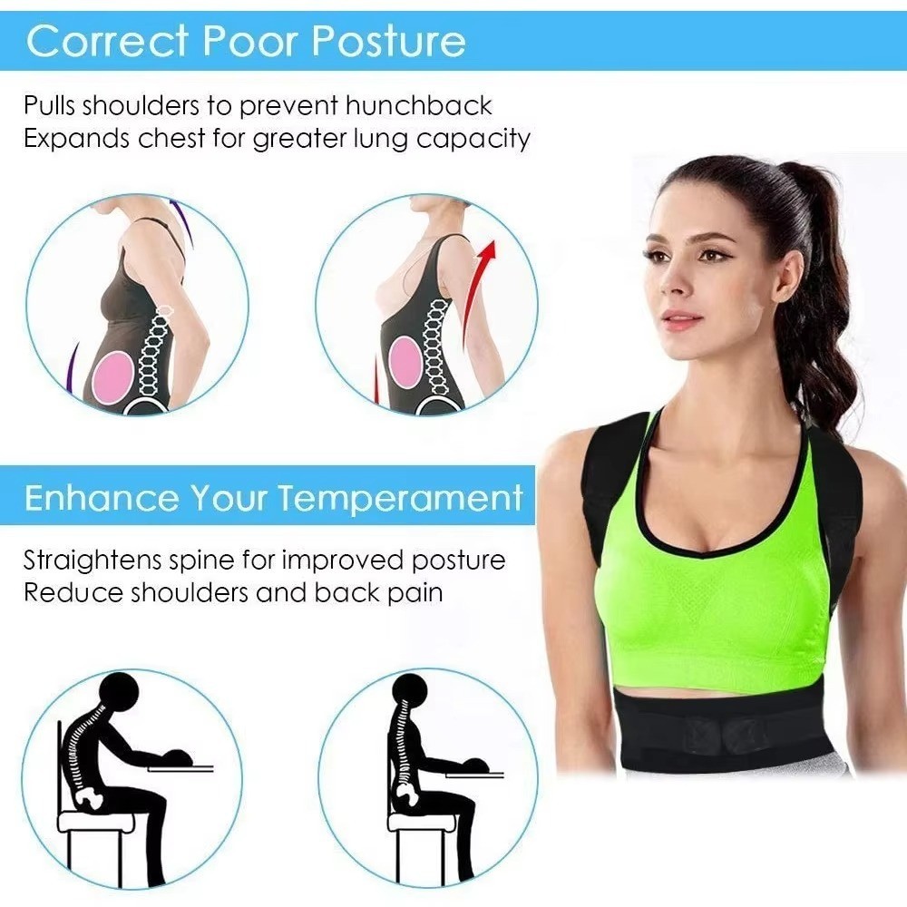 Back Brace Posture Corrector Magnetic Lumbar Back Support Belt Men-Women