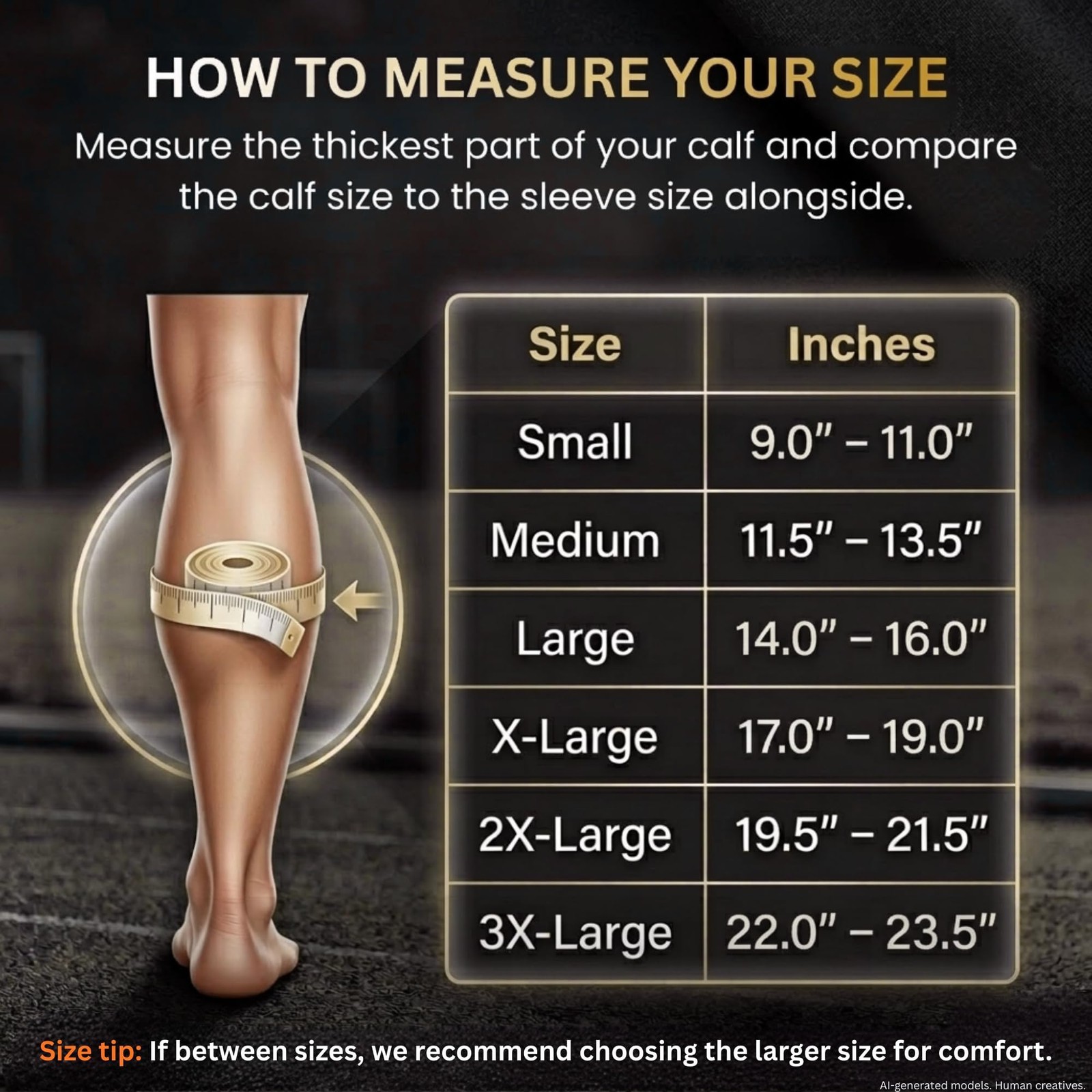 Doc Miller Calf Compression Sleeves for Petite Women & Men, Medium, Beige