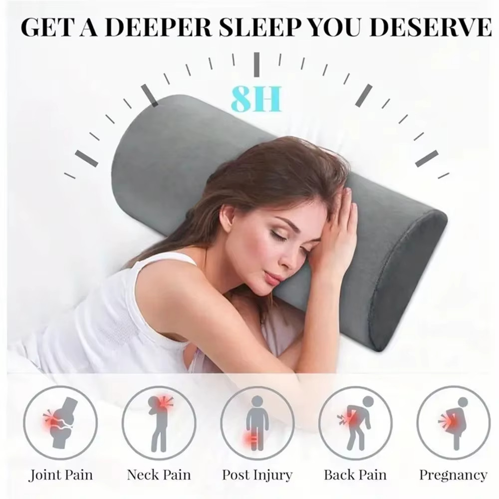 Half Moon Bolster Semi-Roll Knee Pillow Ankle & Knee Support