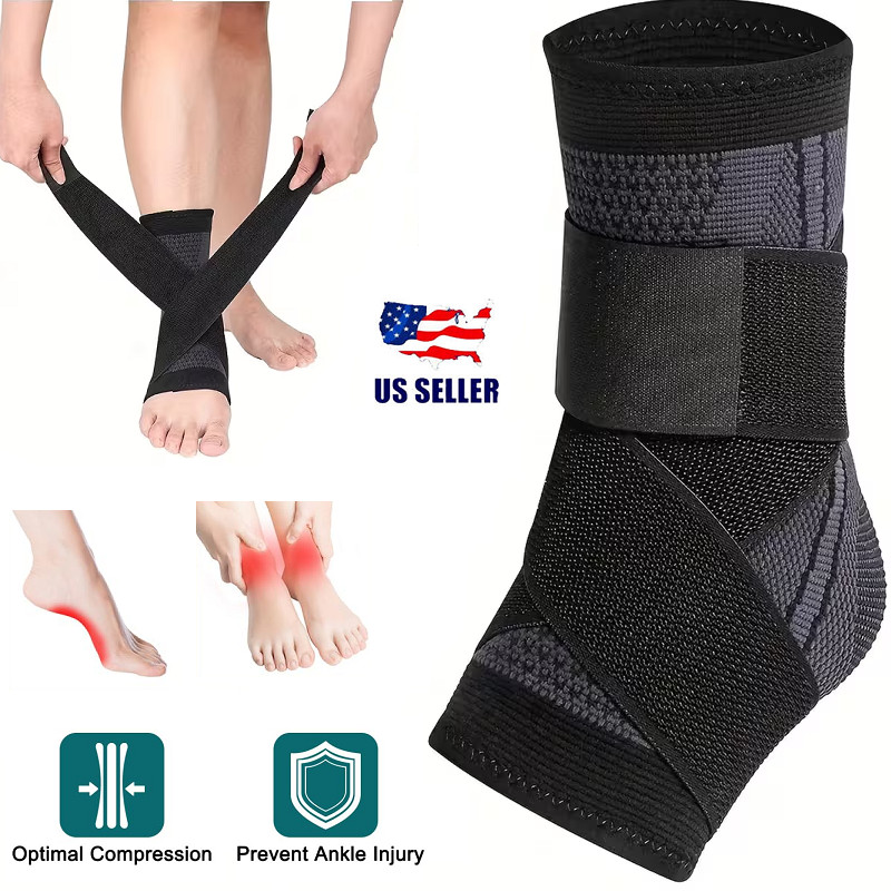 Adjustable Ankle Brace Compression Support Sleeve for Running Sports Foot Brace