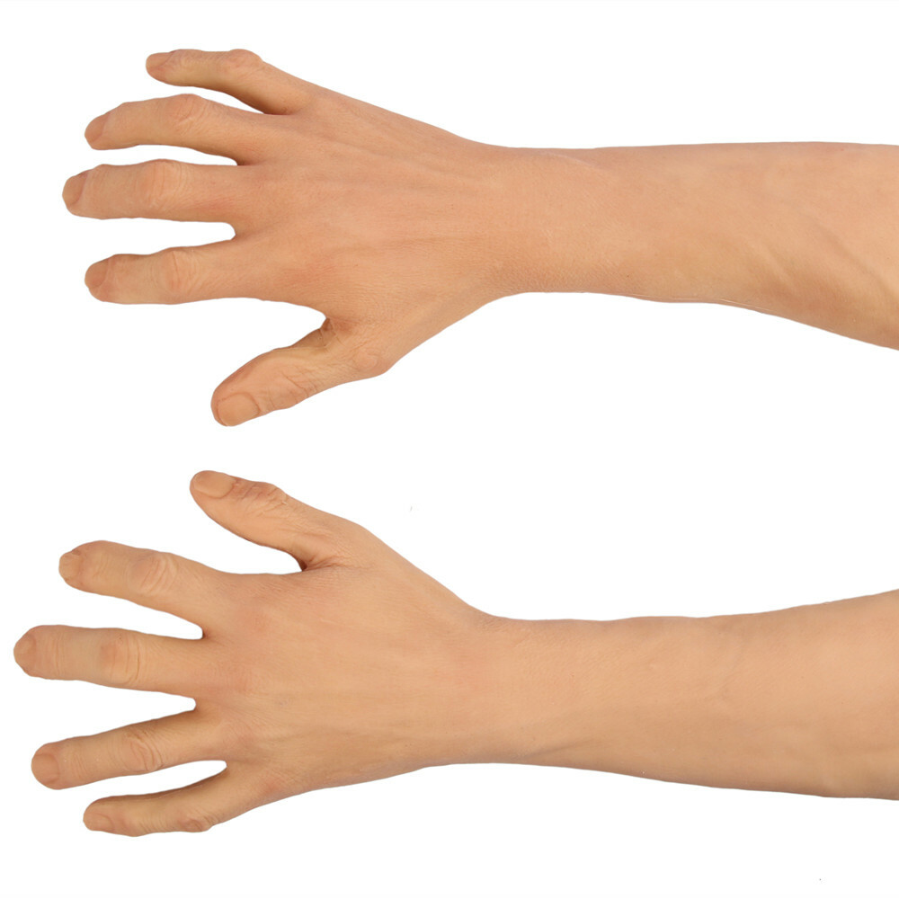 Silicone Prosthesis Hand Sleeve Highly Simulated Skin Artificial Arm Cover Scars
