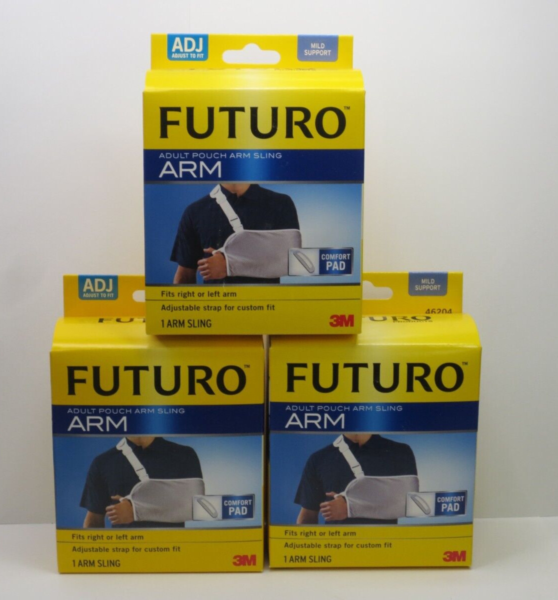 FUTURO ADULT POUCH ARM SLING ADJUST TO FIT BOXED (LOT OF 3)