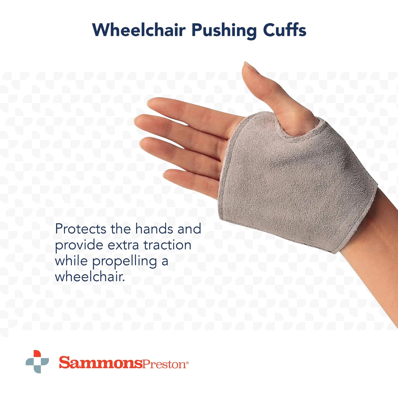 Wheelchair Pushing Cuffs, Fingerless Suede Gloves, Adjustable Lightweight Pus…