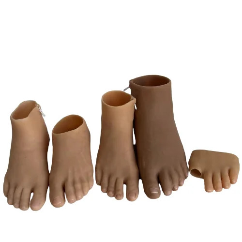 Custom Silicone 1 Foot Cover for Toe & Partial Foot Amputation Prosthesis