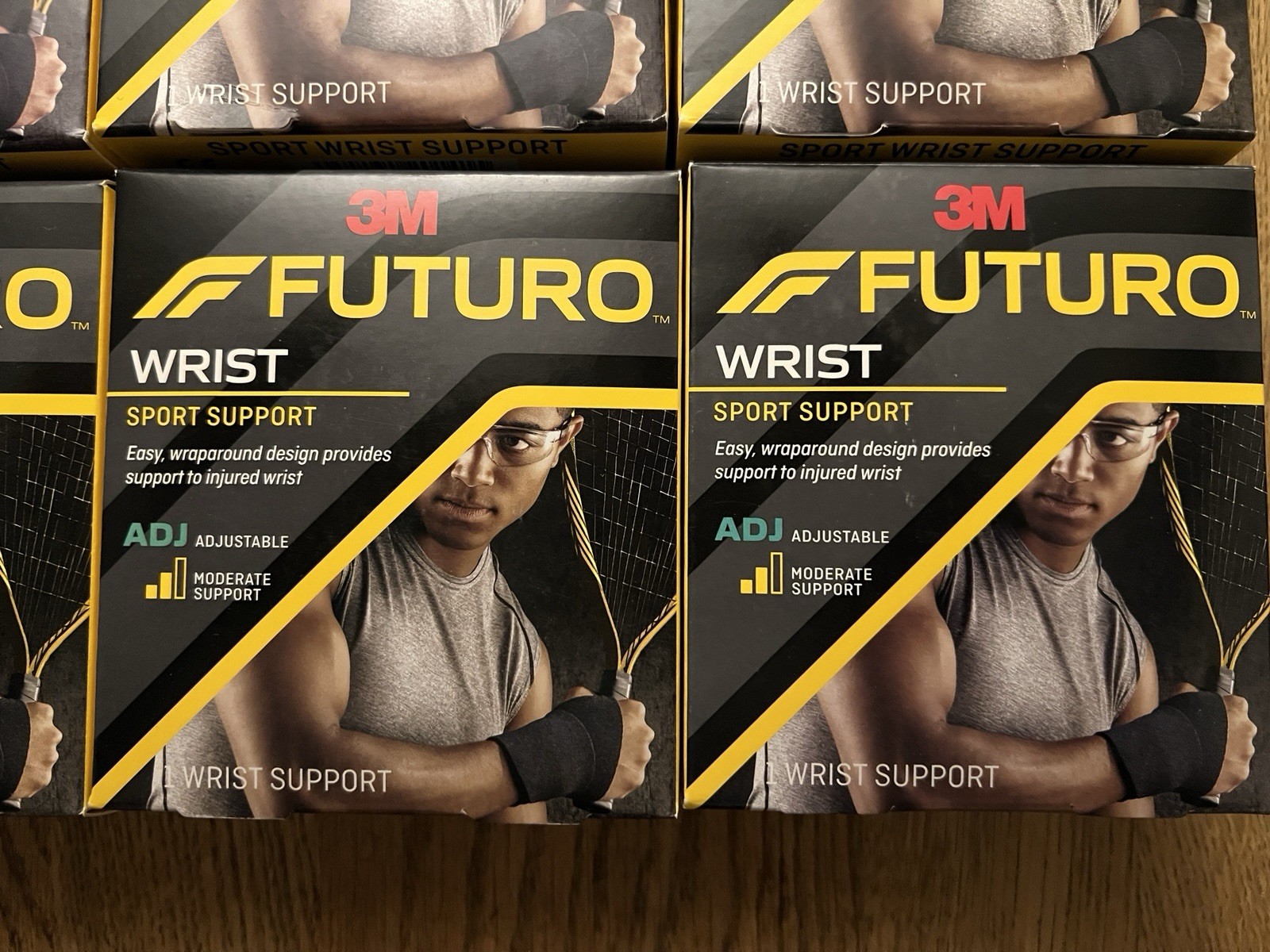Pack of 6 Futuro Sport Wrist Support Adjustable Moderate Support #09033