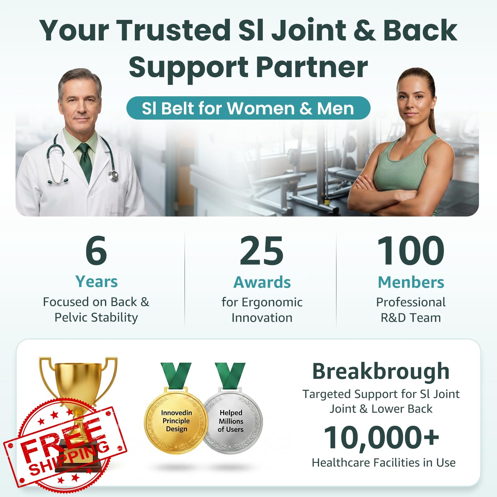 Tovrinala SI Joint Belt PLUS Back Support