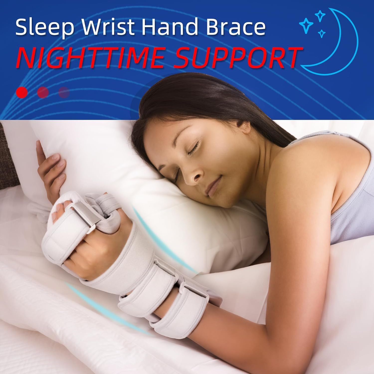 Stroke Resting Hand Splint – Night Immobilizer Wrist One Size, Large Left
