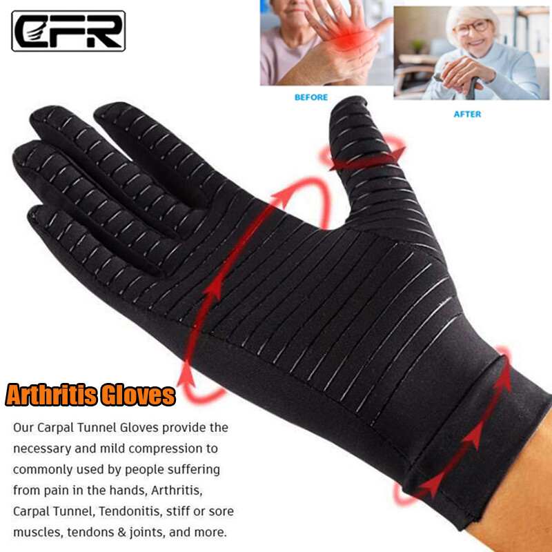 Copper Arthritis Gloves Compression Hand Support Joint Pain Relief Pair US