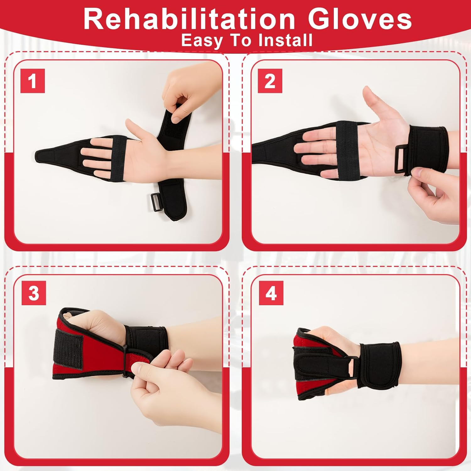 Stroke Finger Splint Brace Ability, Finger Rehabilitation Auxiliary Training Glo