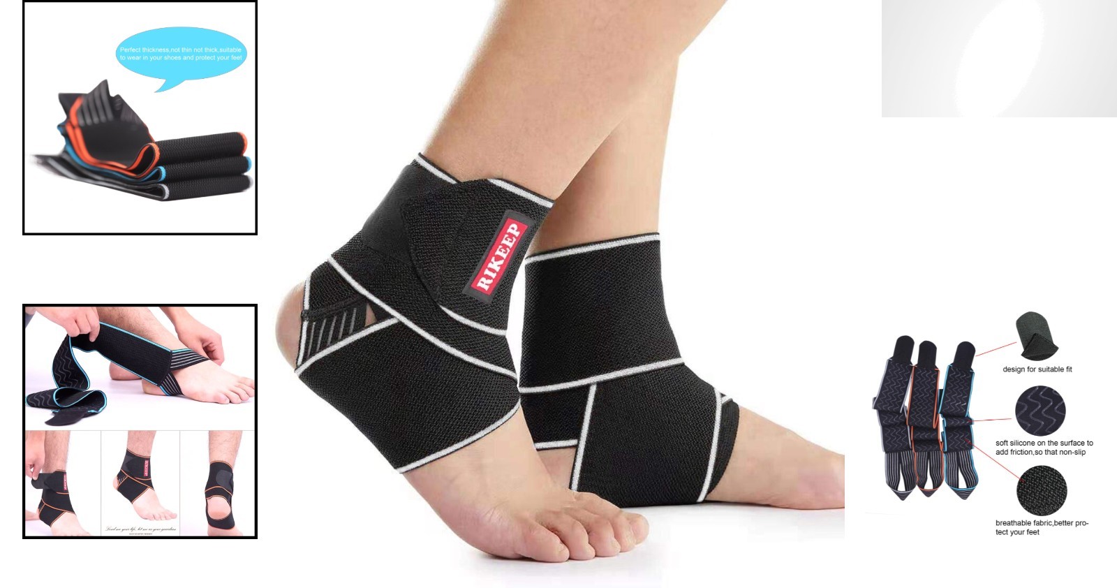 Comfort-Focused Ankle Support Brace – Grey Compression Wrap for Active Lifestyle