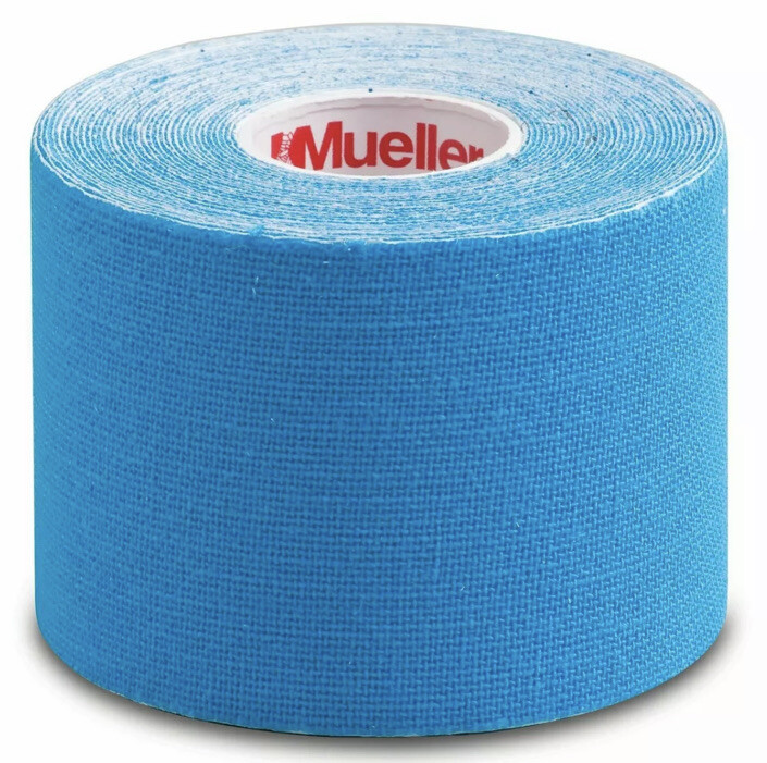 Mueller Sports Medicine Kinesiology Tape Pre-Cut Strips, Blue, 20 Strips 2×9.75