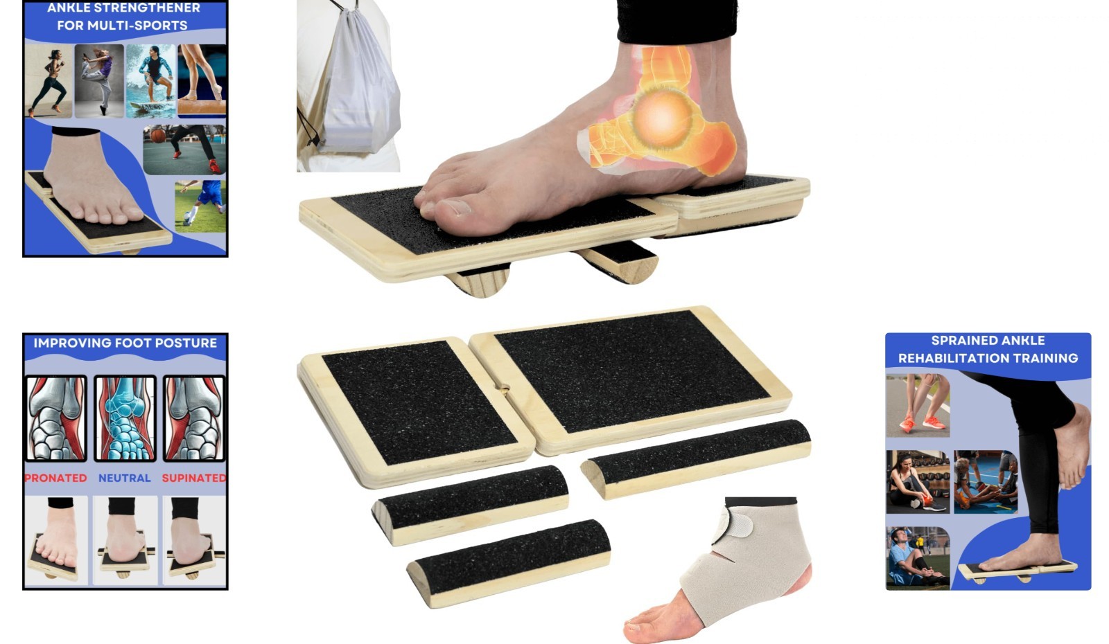 Ankle Strengthener, Single Leg Balance Board for Ankle Rehab, Foot Trainer fo…