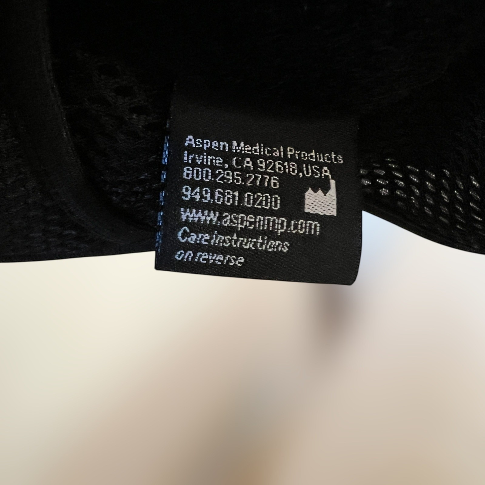 Spinal Orthosis Aspen Vista TLSO OSFA Medical Back Brace Blk GUC S-XL Adjustable