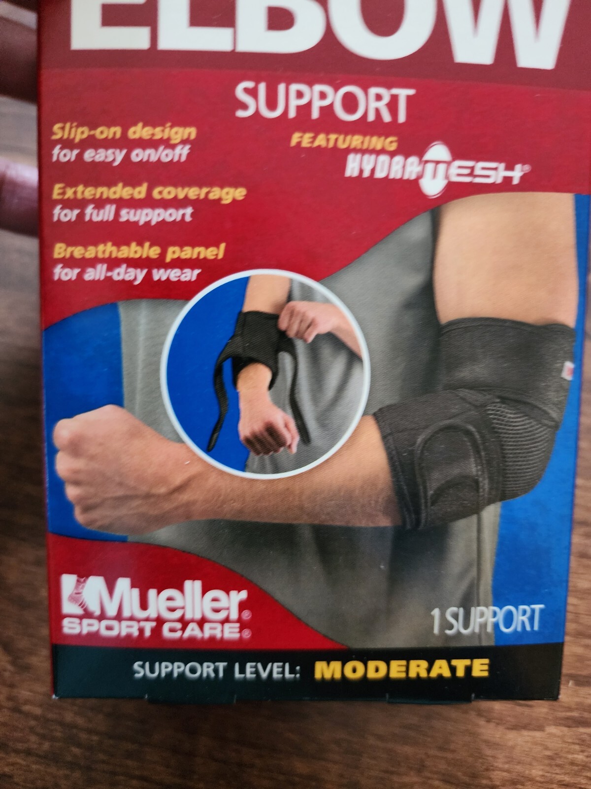 Mueller Sport Care Adjustable Elbow Support One Size 6305 Black Moderate NEW