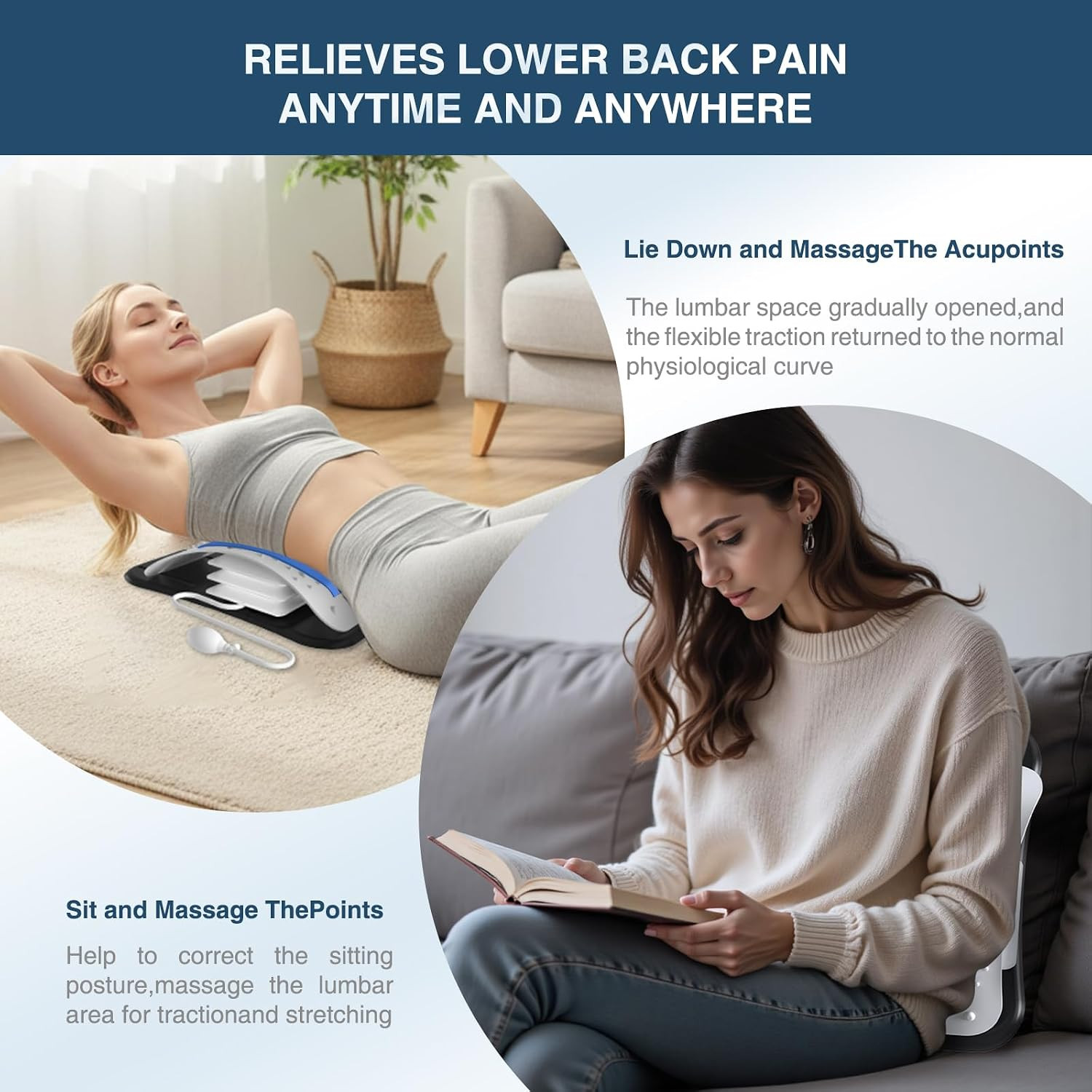 Back Stretcher for Lower Back Pain Relief,Adjustable Inversion Lumbar Traction D