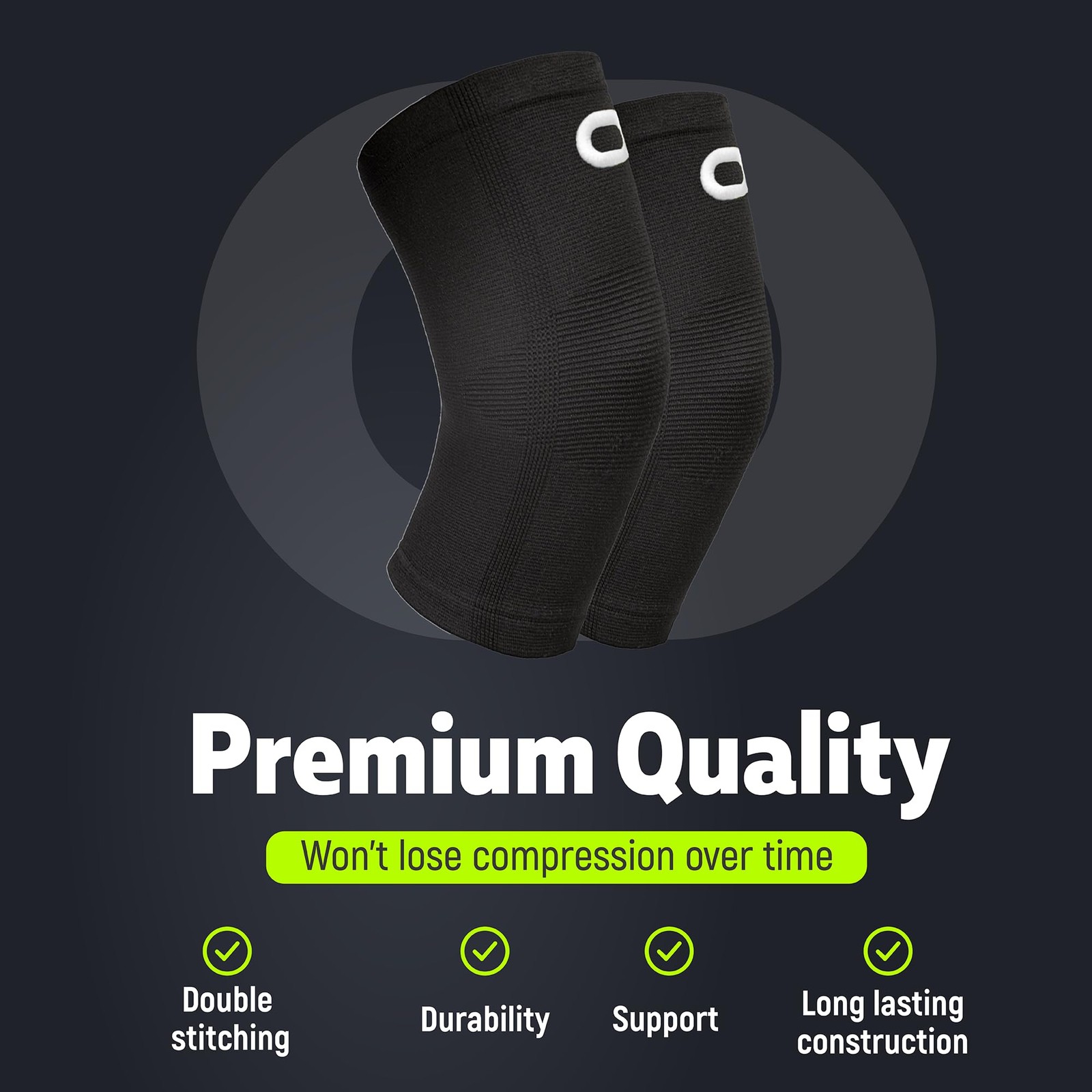 Elbow Brace Compression Sleeve Medium (11.0-12.5″) Circumference, Black