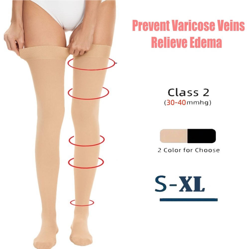 Compression Stockings Thigh High Women Men Medical 30-40 mmhg DVT Socks Varicose