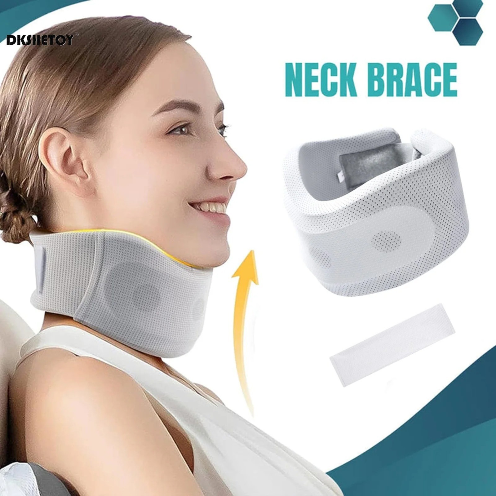 Support Wrap Soft Foam Cervical Collar Neck Pain Relief Adjustable Neck Brace