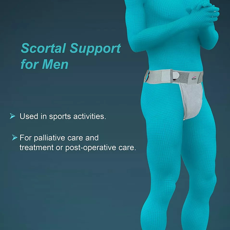 TYNOR Scrotal Support for Men – Gray (Select Size)