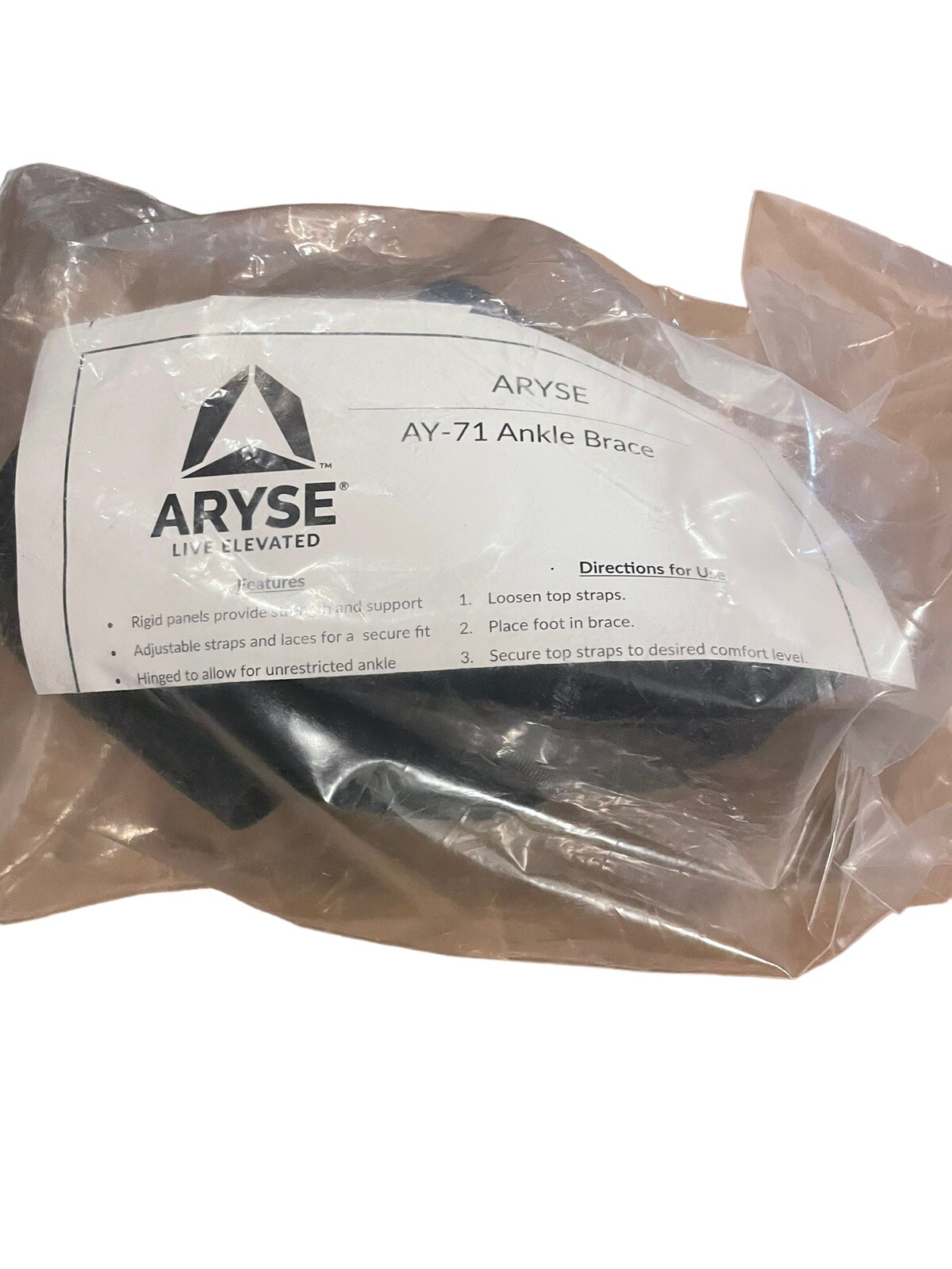 ARYSE Small Ankle Brace, AY71, Left Foot NEW, with instructions,