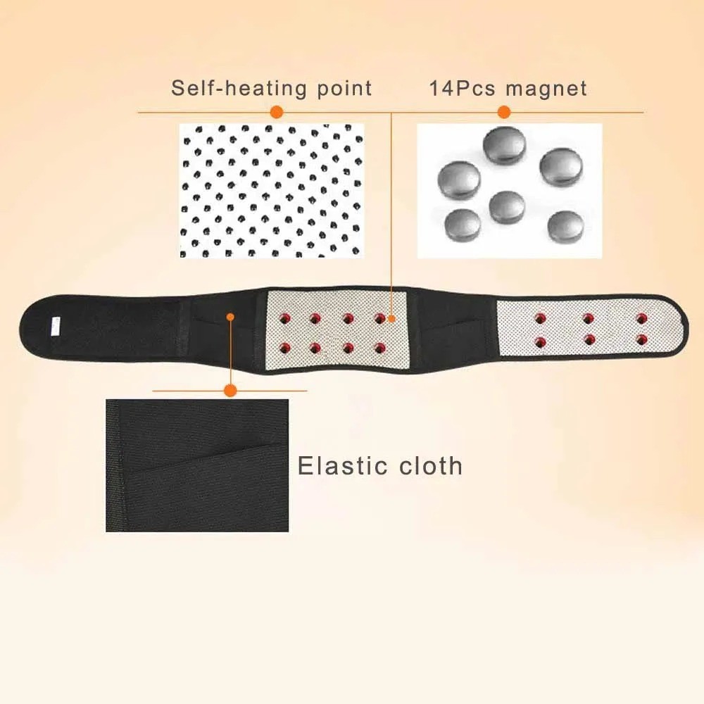 Tcare M – 4XL Adjustable Tourmaline Self Heating Magnetic Therapy Back Waist Sup