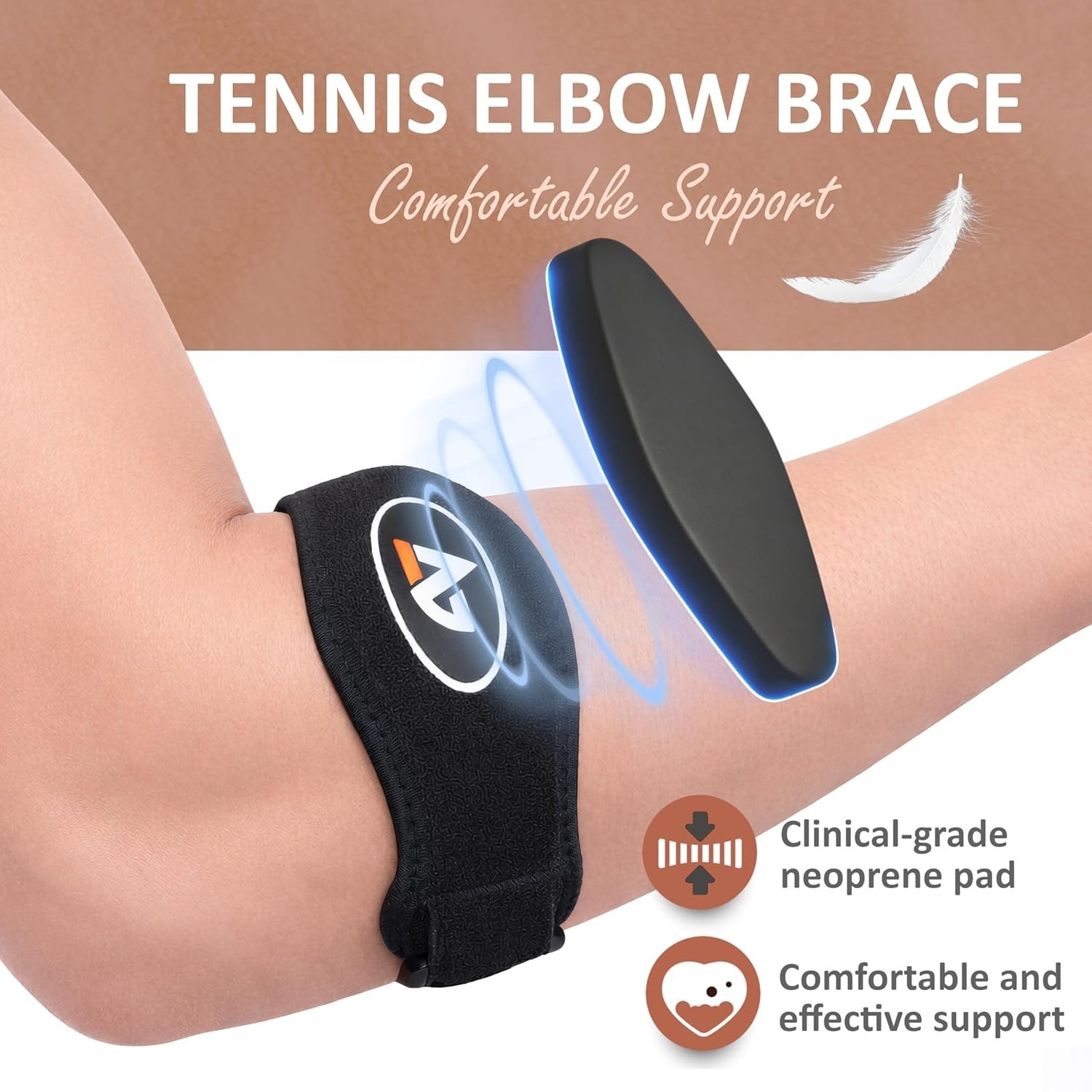 Adjustable Compression Elbow Brace for Tendonitis & Bursitis – One Size Fits All