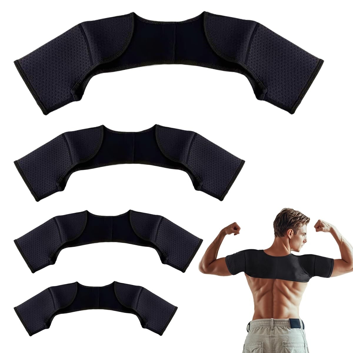 Double Shoulder Brace,Concealed Brace for Medium, black