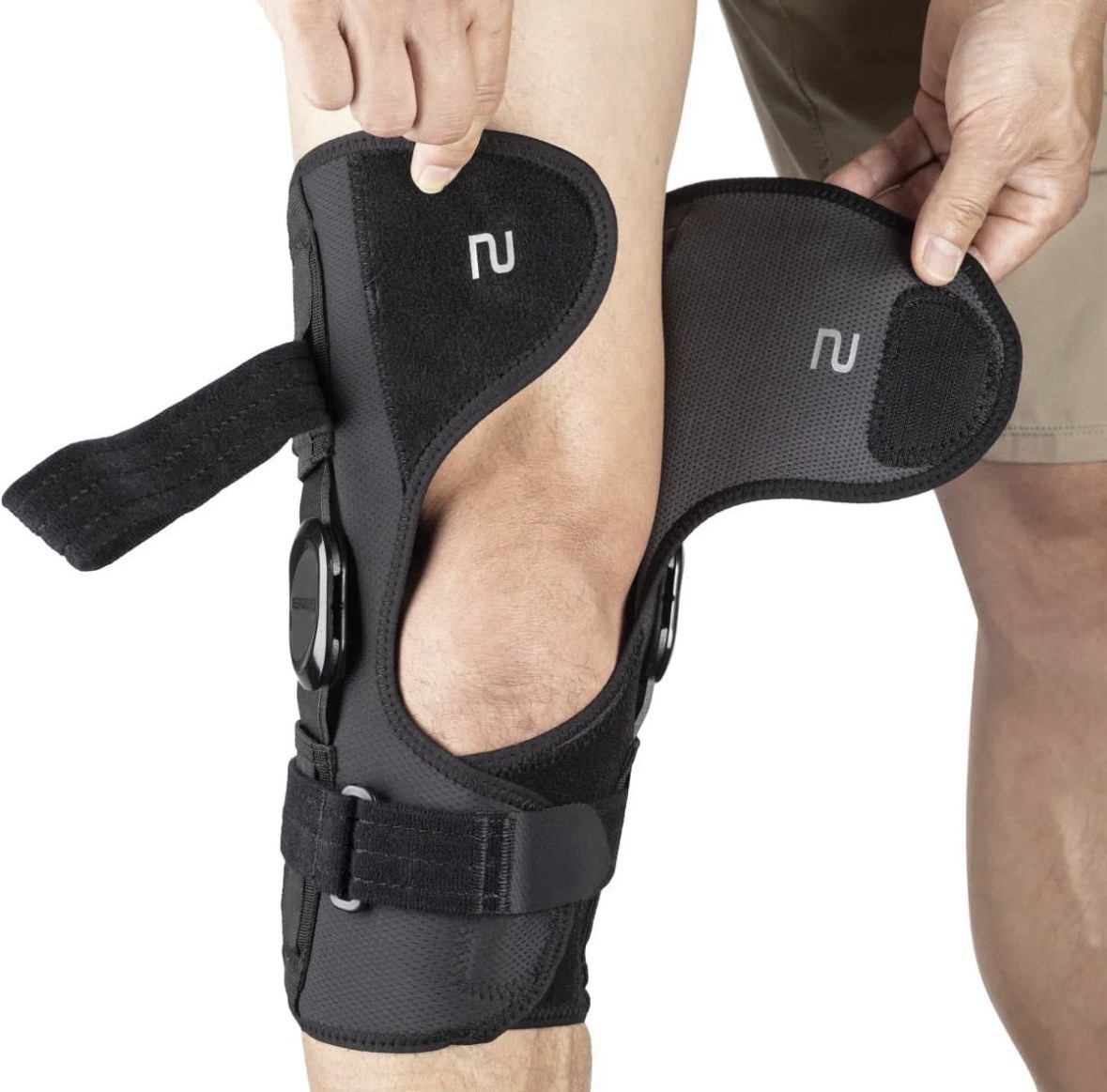 Breg CrossRunner Large Soft Wraparound Knee Brace with Straps Adjustable Support